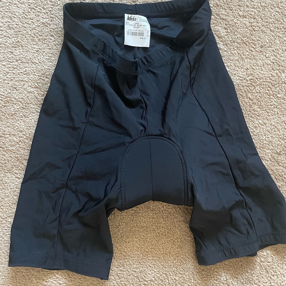 REI Black Paceline Cycling Shorts